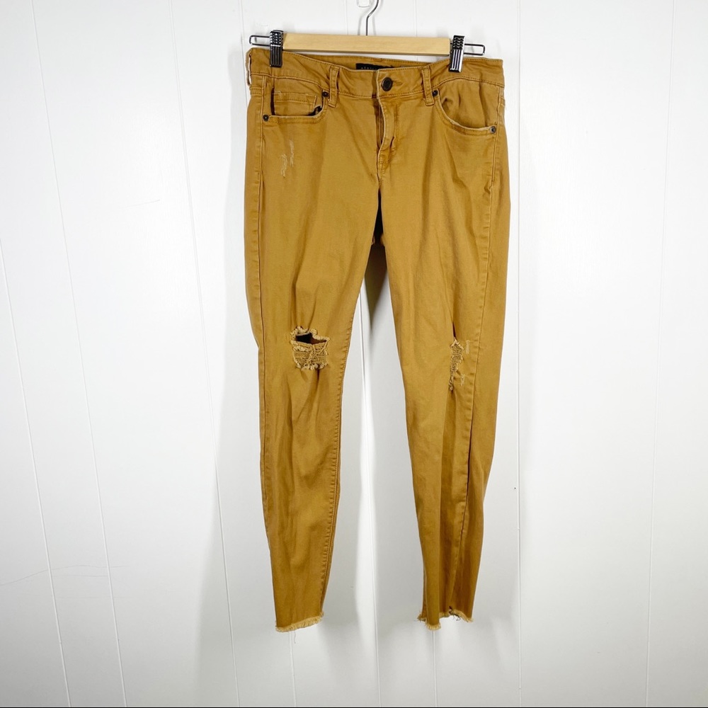 Aeropostale Tan Distressed Ankle Jeggings Size 10